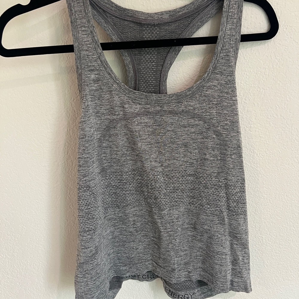 Gray Racerback Tank Top